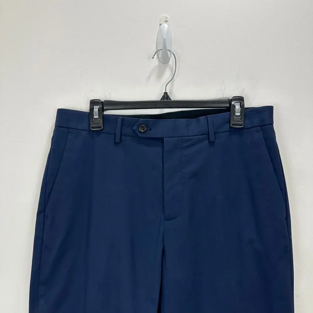 J.Crew Bowery Dress Pant Stretch Chino Cotton Navy Slim Mens W 31 L 32 NWT
